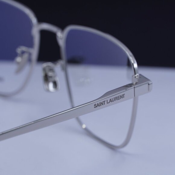 Saint Laurent SL528 005 Square Eyeglasses 54mm – Silver - Picture 5 of 10